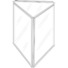 4"w x 9"h Clear Styrene Three-Panel Table Tent/Ad Frame