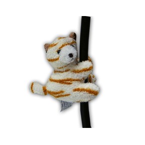 Custom Plush Orange Striped Cat Clippie