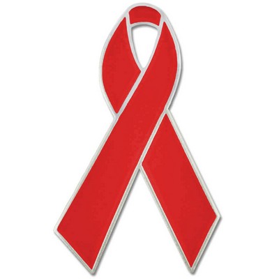 Red Awareness Ribbon Lapel Pin