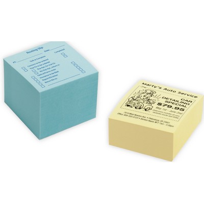 2¾" 1 Color Short Run Post-it® Notes Half Cubes (300 Sheets)