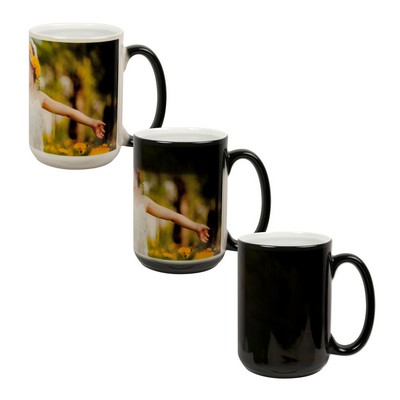 15 Oz. Color Changing Mug (Black)