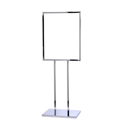 Single Frame Poster Stand W/ Polished Chrome Finish - 14"x22"