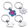 Stock Key Chain - Round Charm w/Contrast Accent