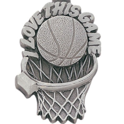 Basketball Pewter Silver Key Chain