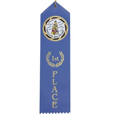 Card Stock Satin Ribbon w/2" Space for Mylar Hologram Medallion