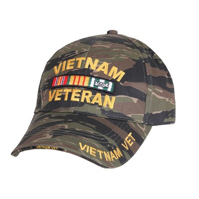 Tiger Stripe Vietnam Vet Deluxe Low Profile Insignia Cap