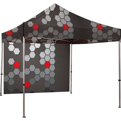 10'x10' Heavy-Duty Canopy, Peak/Valance, & Back Wall