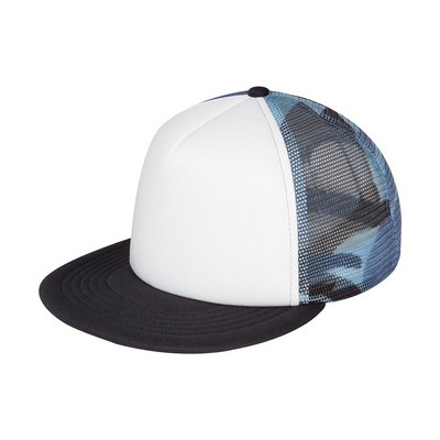 Trucker Flat Bill Snap Back Cap