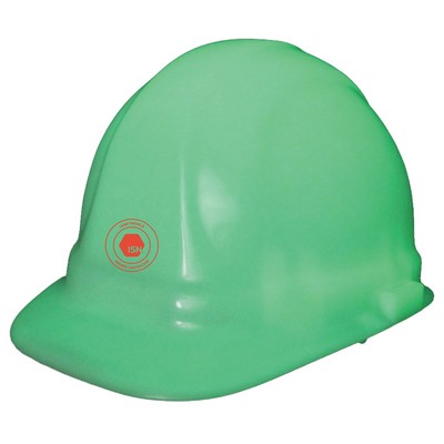 Glow hard hat, six point ratchet suspension