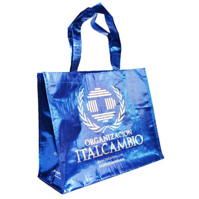 Chrome Laminated shopper Bag (12"x 14"x 5")