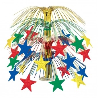 18" Multi-Color Star Cascade Centerpiece