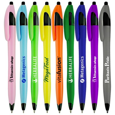 Union Printed - Tropical Elegant Click Pens - Black Trim with 1-Color Logo