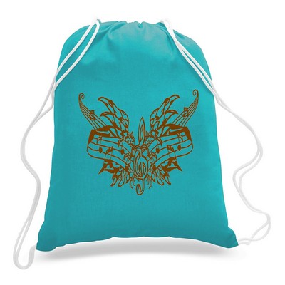 Drawstring Tote Backpack---Turquoise