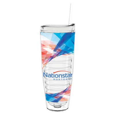 26 Oz Made In The U.S.A Tumbler W/ Lid & Straw