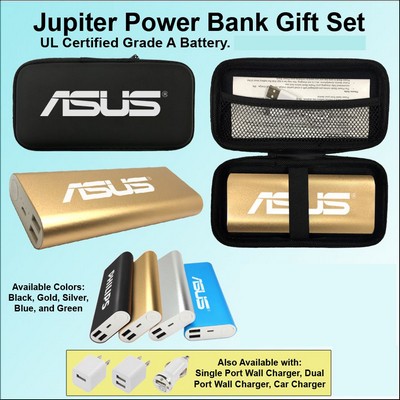 Jupiter Power Bank in Zipper Wallet 14,000 mAh - Gold