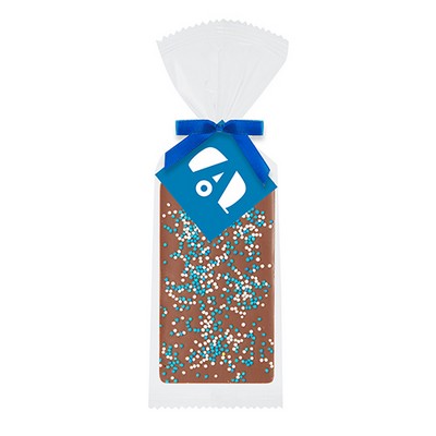 Belgian Chocolate Bar Gift Bag - Corporate Color Nonpareil Sprinkles