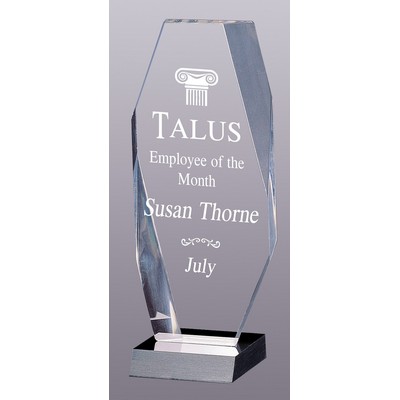 Millennium Acrylic Tower Award, Clear, Medium (4" x 9-3/4"H)