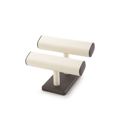 Leatherette Twin Watch T-Bar Stand