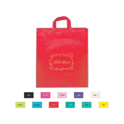 3.0 Mil HD Soft Loop Handle Frosty Tinted Queen Shopping Bag (16"x6"x18"x6")