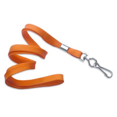 3/8" Blank Lanyard w/Swivel Hook (Orange)