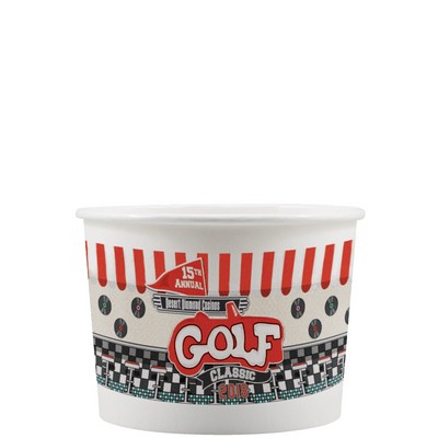 16 oz Paper Food Container - White - Digital