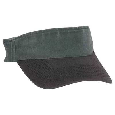 OTTO Garment Washed Pigment Dyed Cotton Twill Sun Visor w/"OTTO FLEX"