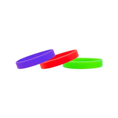 In-Stock 1/2" Solid Color YOUTH Silicone Wristband