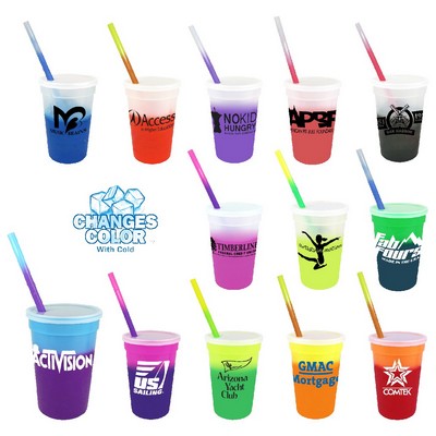 17 Oz. Mood Stadium Cup/Straw/Lid Set