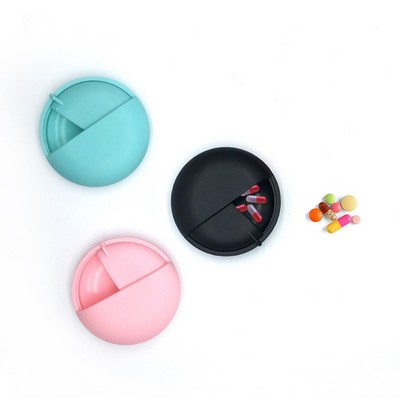 Round Storage Pill Box w/4 Compartments