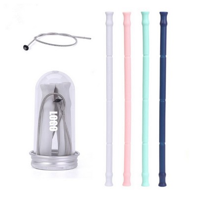 Irregular Silicone Straw Set w/Transparent Box