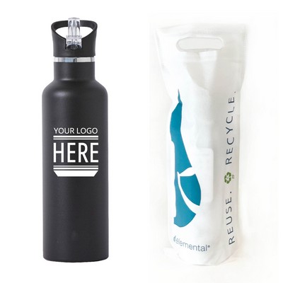 Elemental® 25oz Sport Stainless Steel Water Bottle - Vacuum Insulated Canteen