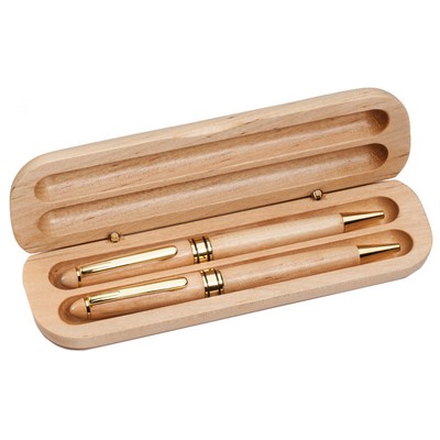 Bamboo Wood Pen & Pencil in Box