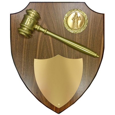 Department of Justice Shield Plaque w/Scales of Justice Medallion (11" x 13")