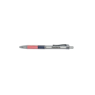 Silver Metal Retractable Ballpoint Pen