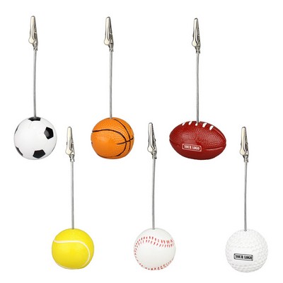 Sports Balls Clip Memo Holder