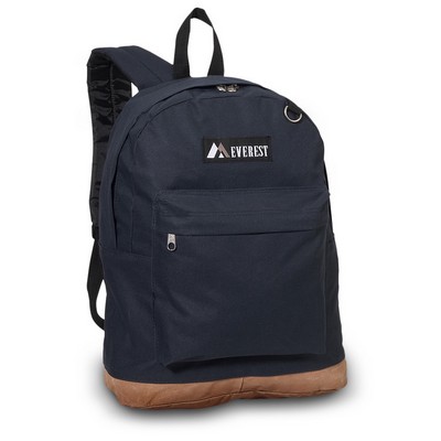 Everest Suede Bottom Backpack, Navy Blue