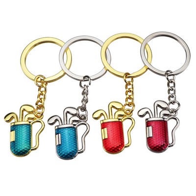 Golf Club Tube Shape Keychain