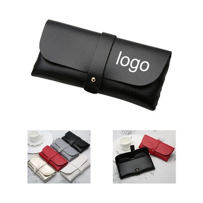 Portable Leather Glasses Case