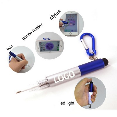 LED Stylus Keychain w/Phone Holder/Bottle Opener