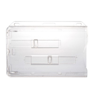 3.58" W x 2.46" H - Horizontal Rigid Card Holder (1 Color Imprint)