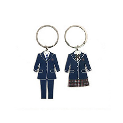 Custom Uniform Shaped Zinc Alloy Keychain Imitation Enamel Keychain- One Side Printing