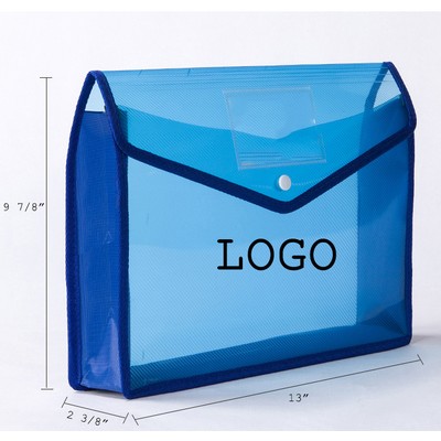 A4 Transparent Twill Three-Dimensional File Bag