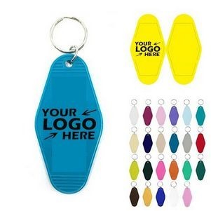 Plastic Hotel Keychain Retro Motel Key Tag