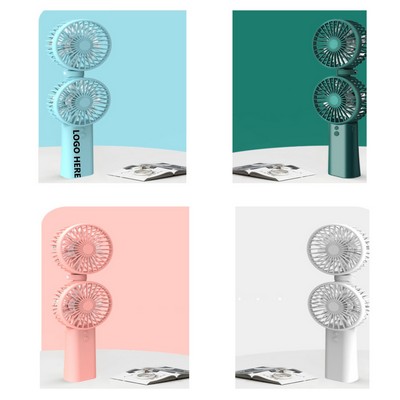 Double Head handheld Fan