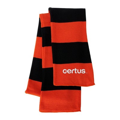 Sportsman Rugby Striped Knit Scarf