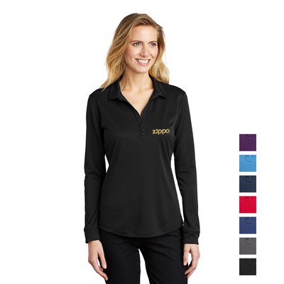 Port Authority ® Ladies Silk Touch™ Performance Long Sleeve Polo