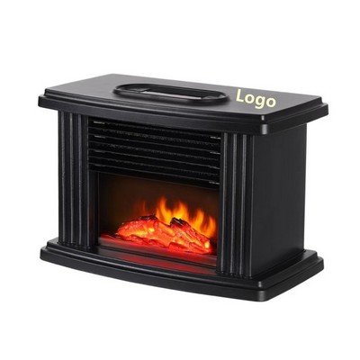 Mini Portable Electric Fireplace Tabletop Space Heater Flame Air Warmer