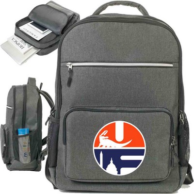 Travel High Tech Backpack Sleek Modern Laptop Bag (12.5" x 8" x 18.5")