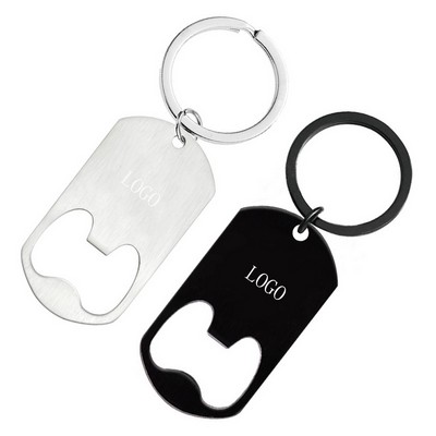 Metal Bottle Opener With Keyring