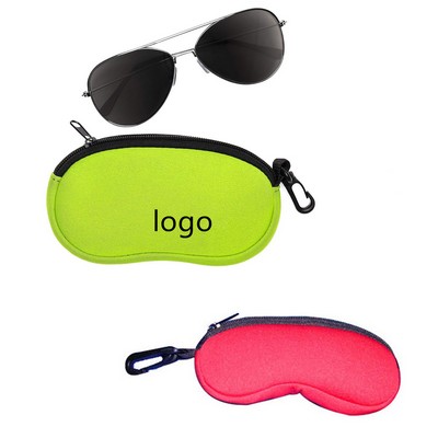 Neoprene Zipper Eyeglass Case with Belt Clip